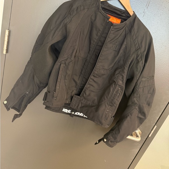 ICON Women's S motorcycle padded Utility Jacket EUC - Picture 13 of 14
